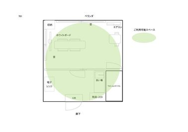 大井町豊強ビル 大井町豊強ビル貸会議室（完全個室）Bの間取り図