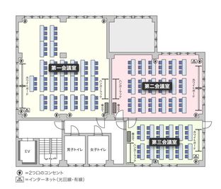 鶴見駅前ホール【加瀬の貸し会議室】 第三会議室の間取り図