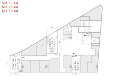 TIME SHARING 赤羽 IMBオフィス 【閉店】505の間取り図