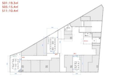 TIME SHARING 赤羽 IMBオフィス 511の間取り図