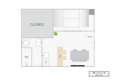 Modern Side 鳥越 1F 大人数向けの広々空間🏡駐車場付き🚙和室あり🍵の間取り図