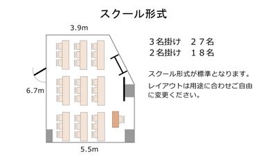 名駅セミナーオフィス（Ｄ～Ｆ） ルームＤの間取り図