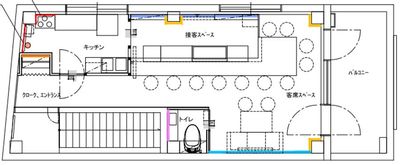 カラオケBarうたたね　荻窪店 カラオケ付きレンタルスペースの間取り図