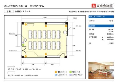 東京会議室 おしごとカフェ＆ホール　キャリア・マム 会議室の間取り図