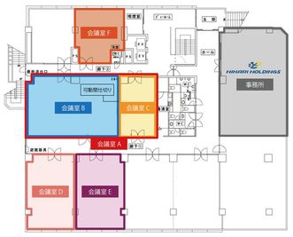 ヒカリホールディングスビル　イベントホール 会議室Aの間取り図