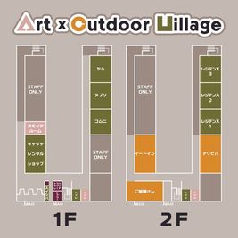 校舎内マップ - ART×OUTDOOR VILLAGE栗山 レジデンススタジオ1の間取り図