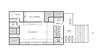 テラス、階段、カフェ、カフェの個室をご利用いただけます。 - キネティックアーツ渋谷 【渋谷駅徒歩5分】テラス付カフェ☕️写真・動画撮影に📷の間取り図