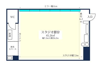 RENTALSTUDIO  ACTS 大泉 ✨大泉学園駅2分の広々レンタルスタジオ✨の間取り図