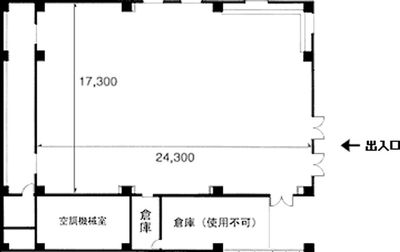 横浜会議室 ハウスクエア横浜 ハウスクエアホール （1階）の間取り図
