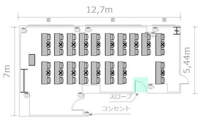 x(閉鎖)TKPスター貸会議室 水道橋 カンファレンスルーム8Aの間取り図