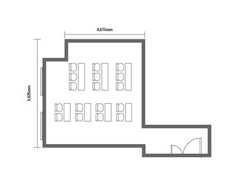 みんなの貸会議室　那覇泉崎店 泉崎502会議室[定員17+α]の間取り図