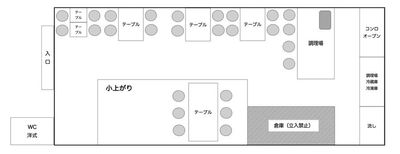 間取りのイメージです。 - レンタルキッチン「ツリーハウス」 レンタルキッチン＆パーティスペース　ツリーハウスの間取り図