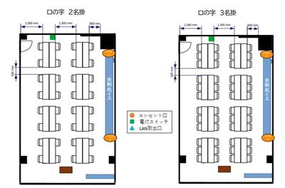 ふれあい貸し会議室 飯田橋新陽 ふれあい貸し会議室 飯田橋D リロの会議室の間取り図