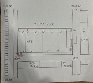 アクセス方法 - 学園前 駅チカ・各種教室・面接・テレワークなどに最適の間取り図