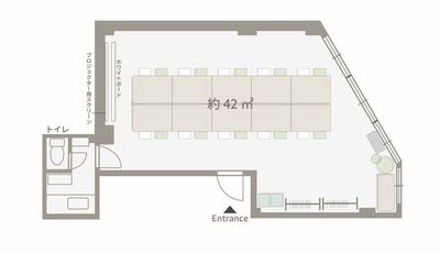 懇親会レイアウト（最大24人） - たまりば飯田橋 Station Frontの間取り図