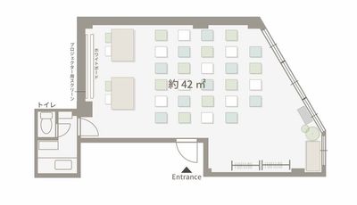 セミナーレイアウト（最大30人） - たまりば飯田橋 Station Frontの間取り図