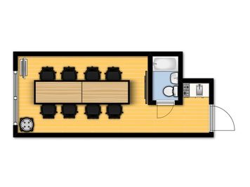 【ベネチア】新宿貸し会議室 WiFi大型モニタホワイトボードの間取り図