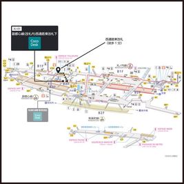 池袋駅(改札内)の構内図 - CocoDesk [XJ-01] 池袋駅　副都心線(改札内) 西通路東改札下　１番ブース CocoDesk [XJ-01] の間取り図