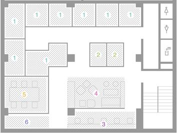 いいオフィス松山 by COMOL 千舟町 208個室（鍵付き完全個室）　1時間の間取り図