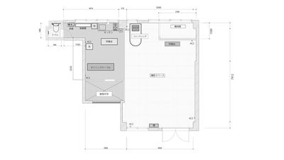 スタジオスピア キッチン付き撮影スタジオの間取り図