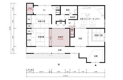 間取り図 - 古民家リゾート ~ Lamp ~ 古民家リゾート-Lamp-撮影スタジオの間取り図