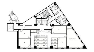 店内マップ - WAW品川インターシティフロント 【当日利用や土日がお得】個室R03の間取り図