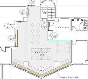 菊名ガーデンヒルズ1階B棟 菊名ガーデンヒルズB棟1階コワーキングスペースの間取り図