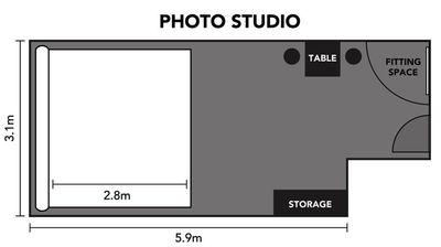 フォトスタジオの間取り図です。 - Nodeの間取り図