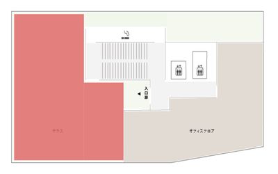 GOODOFFICE品川 貸切スペース（屋上テラス）の間取り図