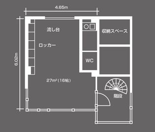 銀座の中央に位置する貸しスペースの間取り図