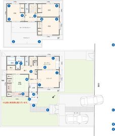 １F・２F間取り - 星の宮ハウススタジオ 一般的な家庭生活が撮影できるハウススタジオの間取り図