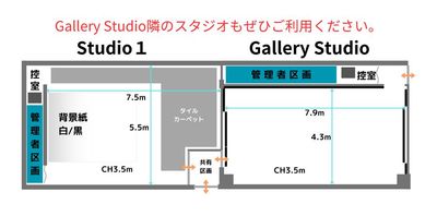 ニッシンスタジオ スタジオ３(Gallery Studio)の間取り図