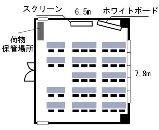 レイアウト図_スクール形式 - SMG/ 四ツ橋・近商ビル ＳＭＧ貸し会議室/近商ビル6階B室の間取り図