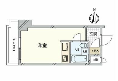 まるでモデルルームのような、コンパクトワンルームです - 府中駅徒歩５分貸し会議室・学習室【24時間利用可】の間取り図