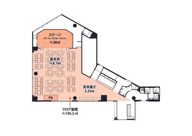 東京カルチャーカルチャー 撮影スペースの間取り図