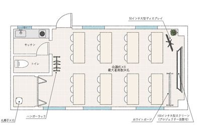 オリーブ会議室五反田 オリーブ会議室五反田【五反田駅3分】新規オープンの間取り図