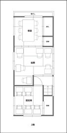 2階間取り図 - 東京・大島「アイビーカフェ大島」 一軒まるごと利用／68㎡・20名の間取り図