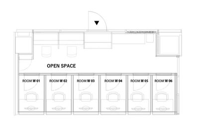 H¹T市川（サテライト型シェアオフィス） ROOM W 06の間取り図