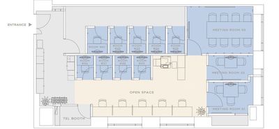 H¹T横浜西口（サテライト型シェアオフィス） OPEN SPACEの間取り図