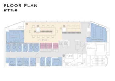H¹T市ヶ谷（サテライト型シェアオフィス） BOX 02(1名)の間取り図