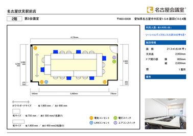 名古屋会議室 名古屋伏見駅前店 第5会議室【室料30%オフ】 の間取り図