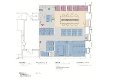 H¹T飯田橋（サテライト型シェアオフィス） ROOM L 10の間取り図