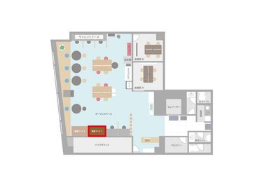 いいオフィス浜松町bywedo 3F_完全個室1の間取り図