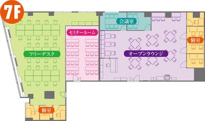 横浜アントレサロンのフロアマップです。 - 横浜アントレサロン 4名会議室の間取り図