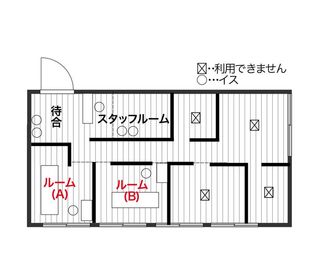 入口入ってすぐ【A】ROOMとなります。 - 【心斎橋駅すぐ！】アクセス/清潔感◎レンタルエステサロン 心斎橋徒歩1分🚃好立地❣️レンタルルーム【A】⭐️の間取り図