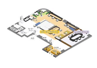 FloorMAP - MASU-p（マスピー）板宿 レンタルスペース＜個室＞（打ち合わせやミニイベント）の間取り図