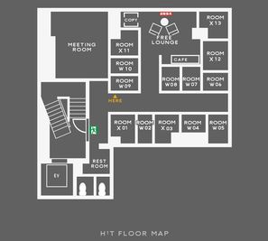 H¹T八重洲 会議室 01(8名)の間取り図