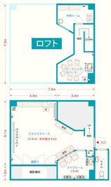 新宿御苑前スタジオ レンタル撮影スタジオの間取り図