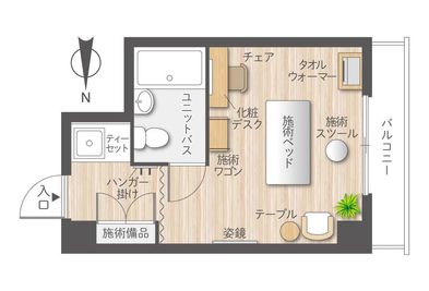 青山一丁目レンタルサロンYou 完全個室プライベートサロンの間取り図