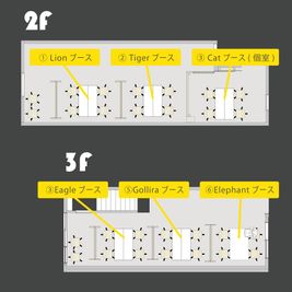 OMO｜オモ【三宮本通店】 プライベートエリア【半個室｜4席分】の間取り図